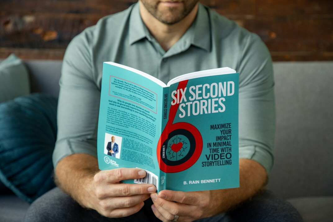 man telling story