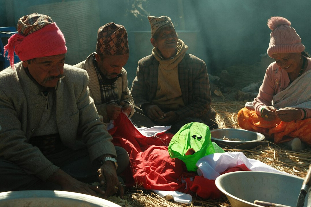 group of locals in conversation